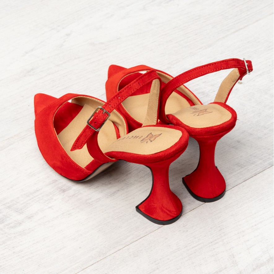   Sandale - Boem - Velur Red - 8cm